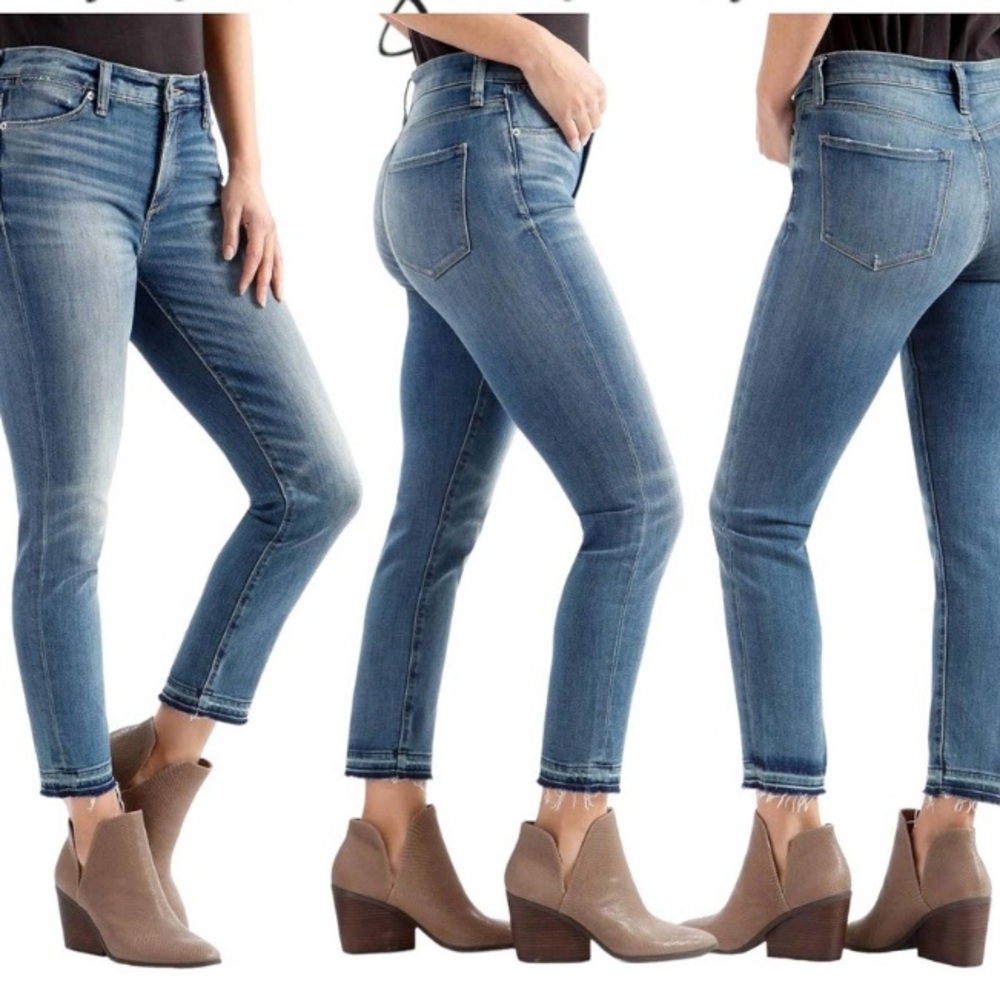Lucky Brand Medium Wash Raw Edge Hayden Skinny Casual Denim Jeans 3144